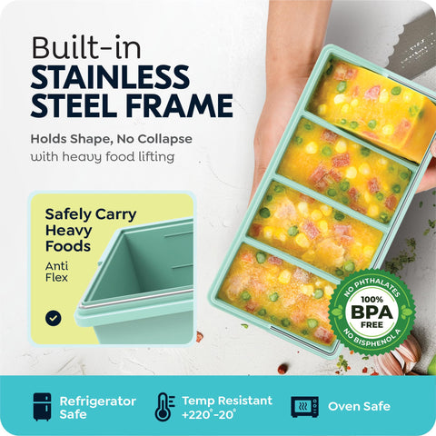 CyhHave freezer tray stackable design saves space and organizes freezer items