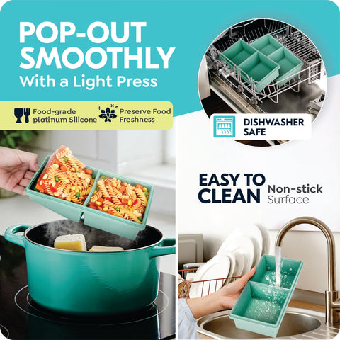 CyhHave leak-proof freezer tray with transparent lid keeps contents secure.