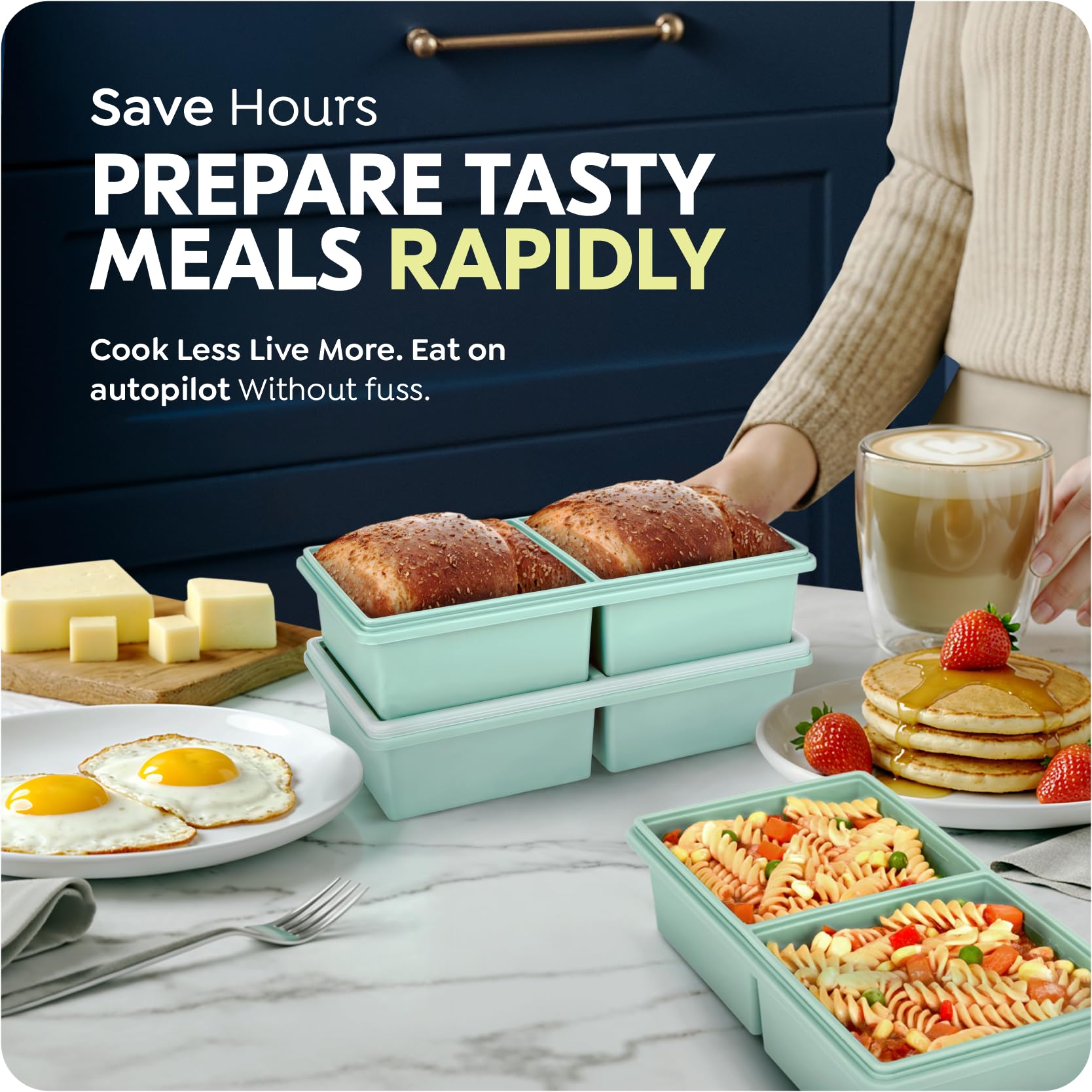 CyhHave stackable freezer trays maximize space and organization.