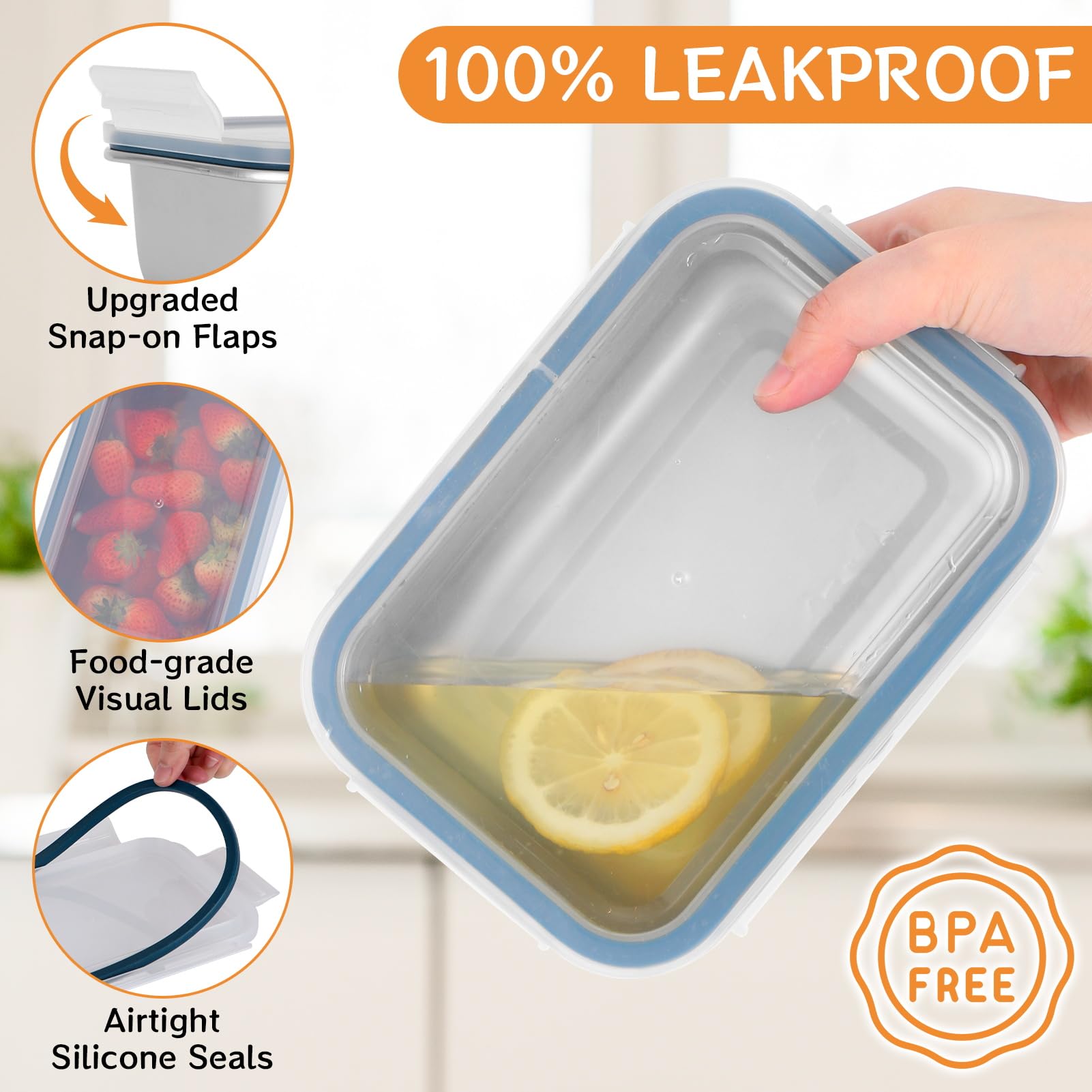 Cykorxicc leakproof lid close-up showing silicone seal for spills prevention.