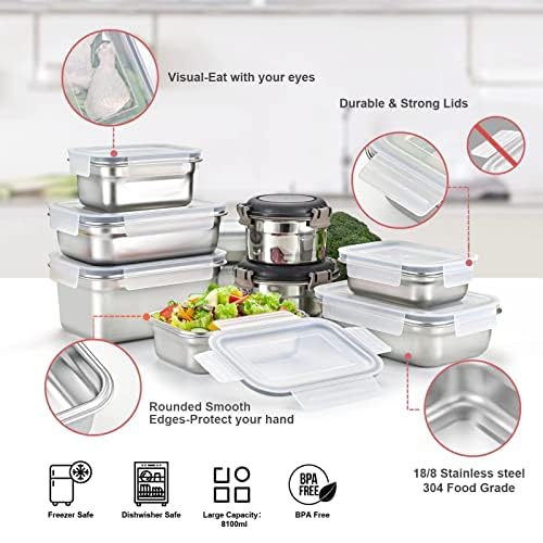 Cykorxicc nestable design stacks neatly in fridge and cabinet space.