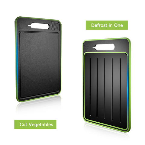 Cyrank defrosting tray knife sharpener combo for organized kitchen prep.