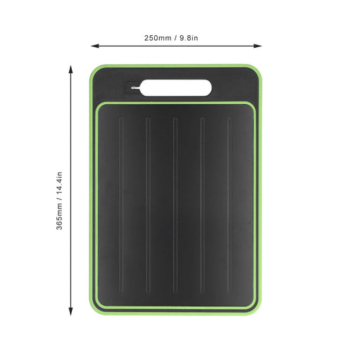 Cyrank double-sided cutting board with defrost tray offers versatile chopping and thawing.