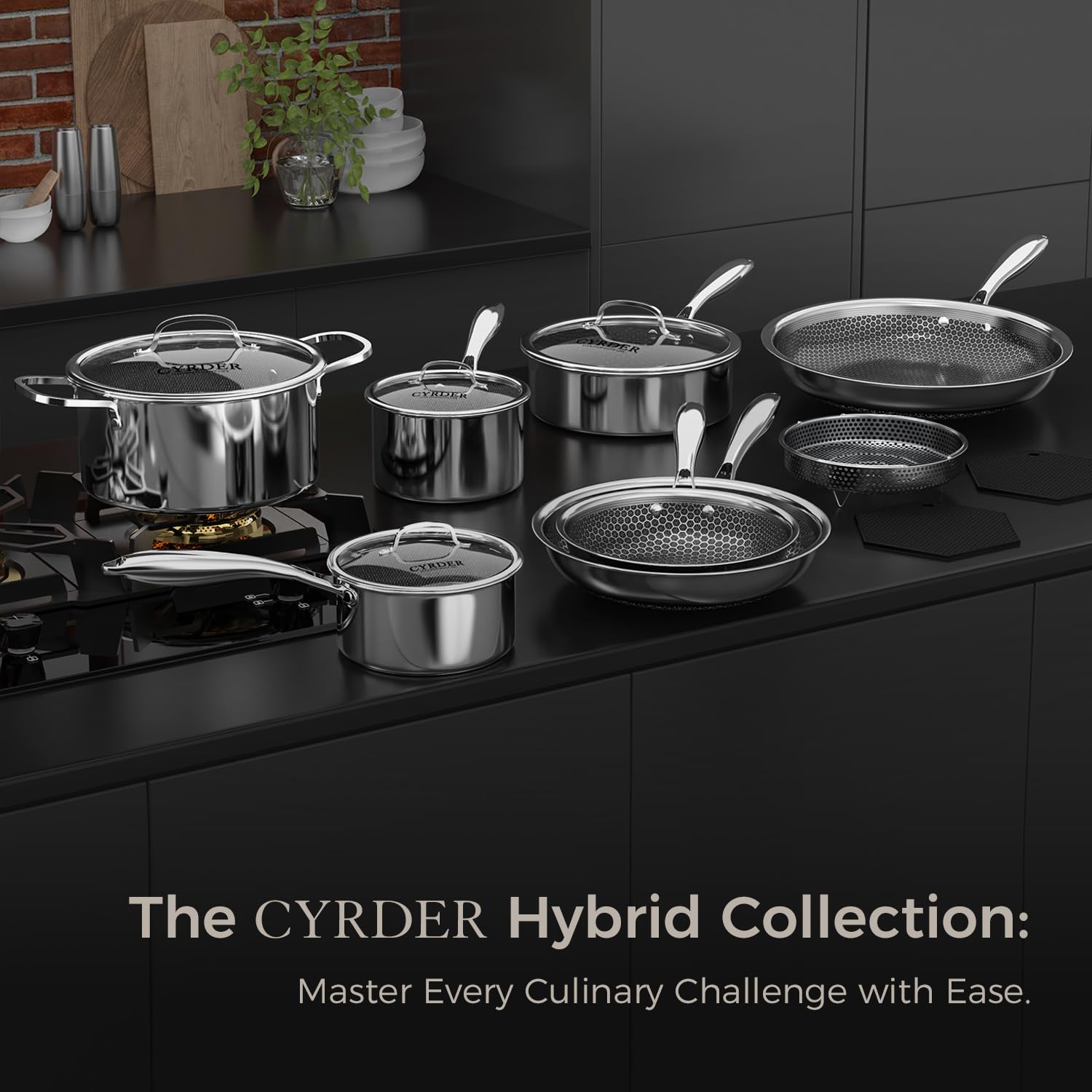 Cyrder steamer basket and cookware are dishwasher safe for easy cleanup