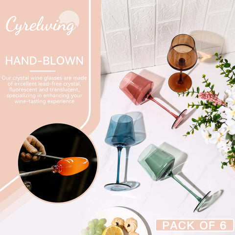 Cyrelwing bell-shaped bowl aeration design promotes nuanced flavors during swirling.