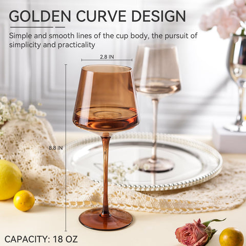 Cyrelwing flat-base stability wine glass prevents tipping during lively gatherings.