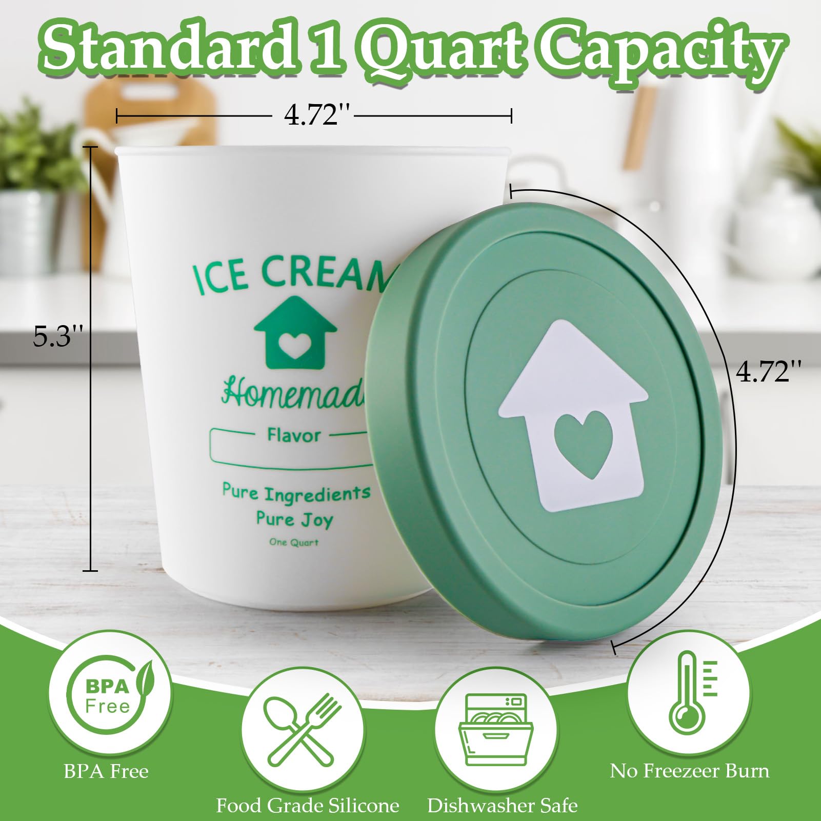 Cyrico BPA-free polypropylene construction for safe reusable storage.