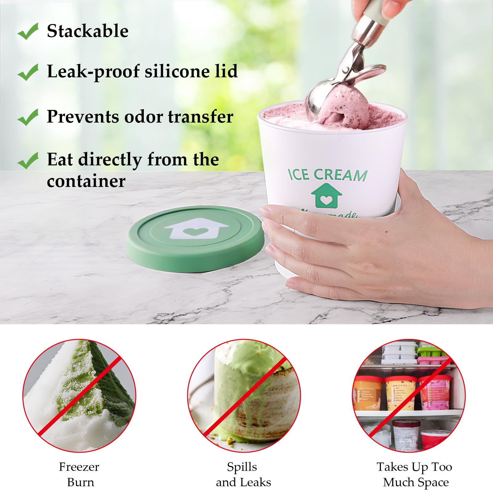 Cyrico dishwasher- and freezer-safe containers for easy cleanup.