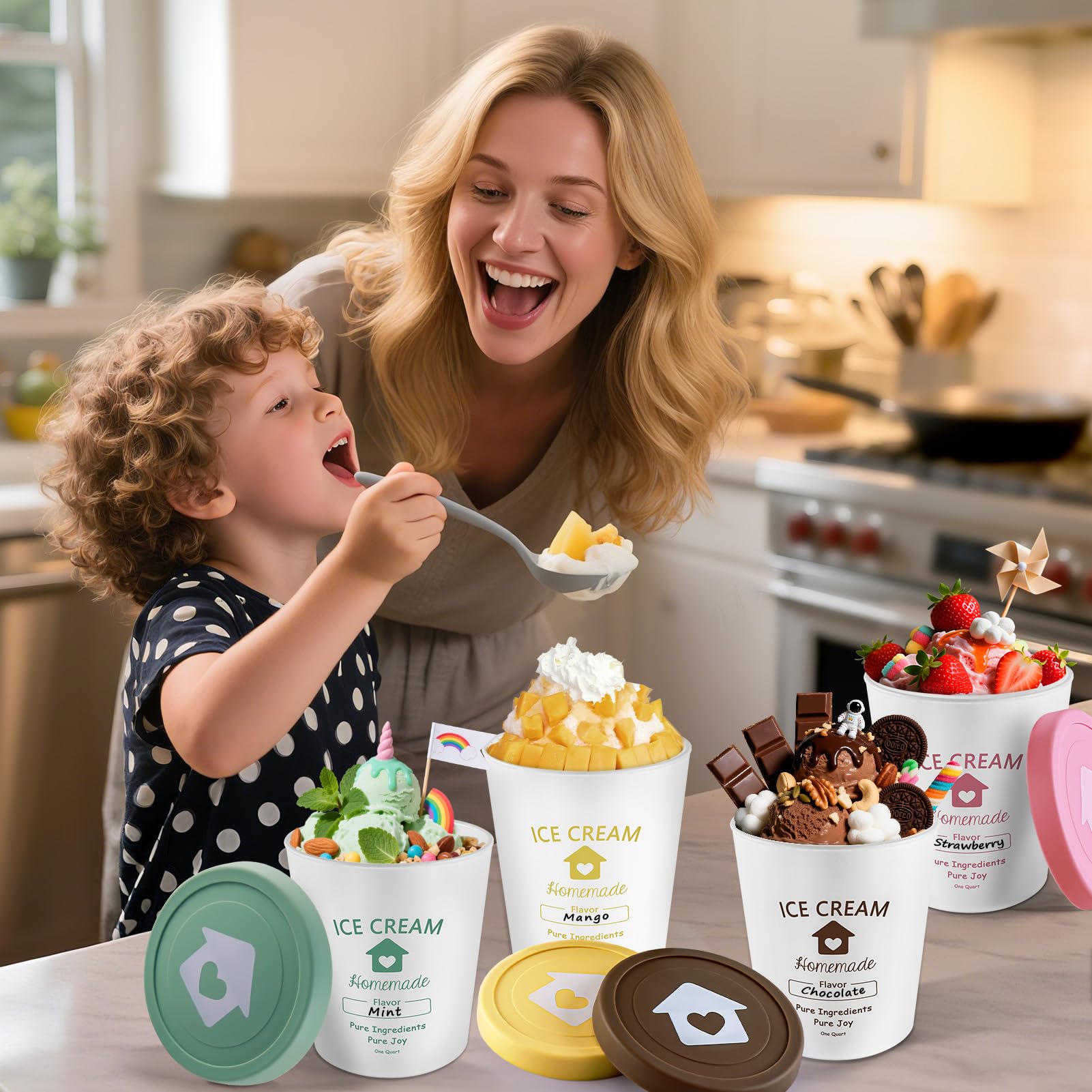 Cyrico color-coded silicone lids helping identify flavors easily.