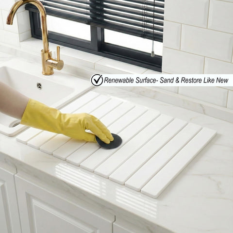 CYROXIS includes abrasive paper to refresh the surface and preserve absorbency.
