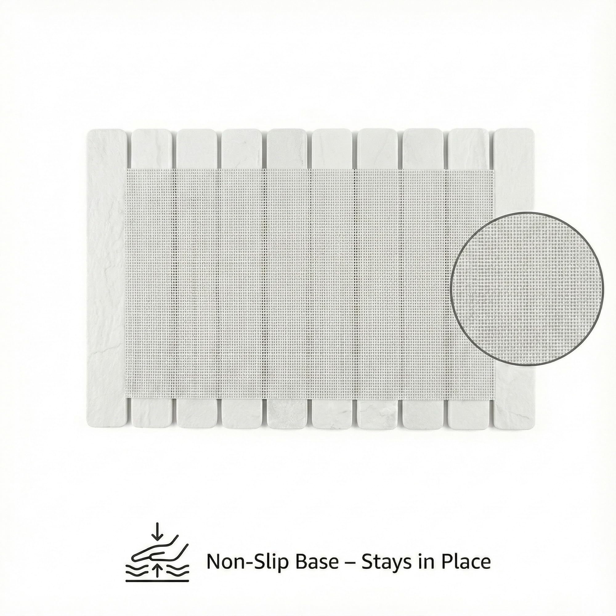 CYROXIS mineral blend mat close-up highlights a durable surface for daily kitchen tasks.