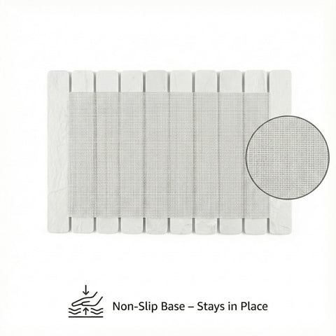 CYROXIS mineral blend mat close-up highlights a durable surface for daily kitchen tasks.