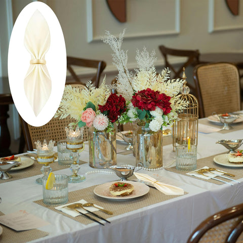 CYRYLC universal-size napkin rings fix napkins securely for any setting.