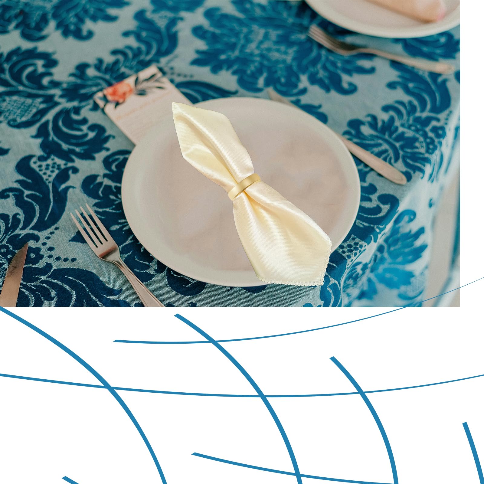 CYRYLC gold-tone napkin rings suit casual and formal dinners alike.