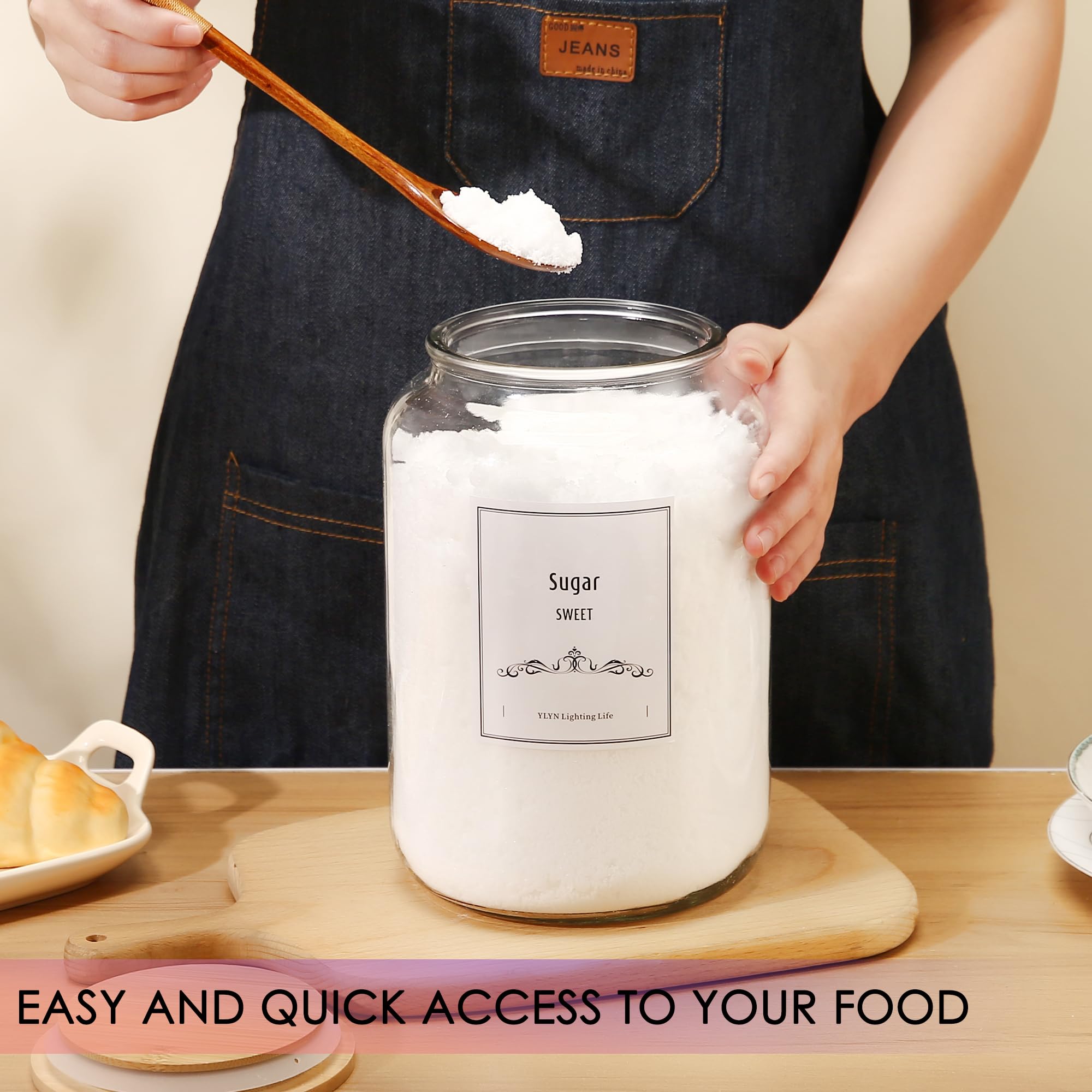CYYKDA kitchen organization jar with lid for versatile use.