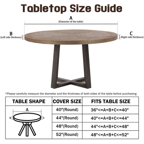 Czeservior elastic-edge design provides a secure fit on round tables for mess-free dining