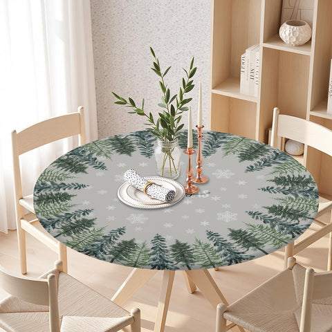 Czeservior durable fitted round tablecloth folds compactly for storage