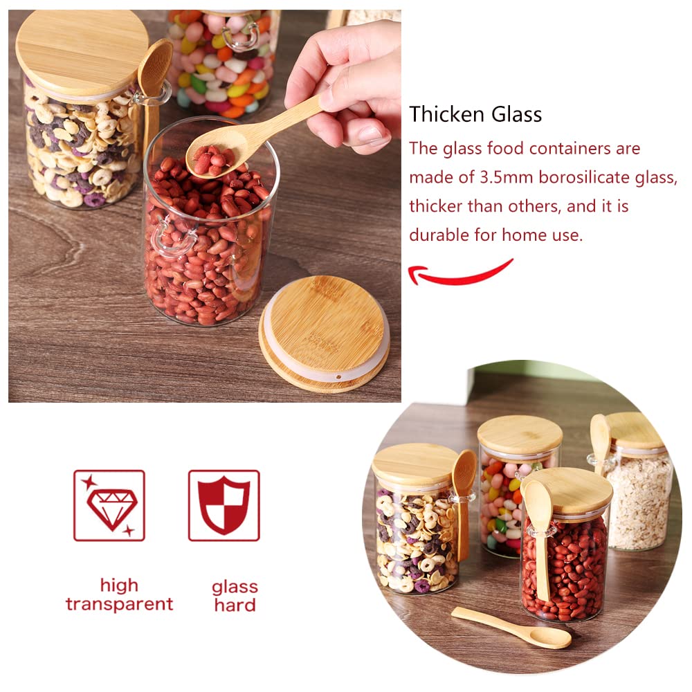 CZFWin chia pudding jar with spoon for easy serving