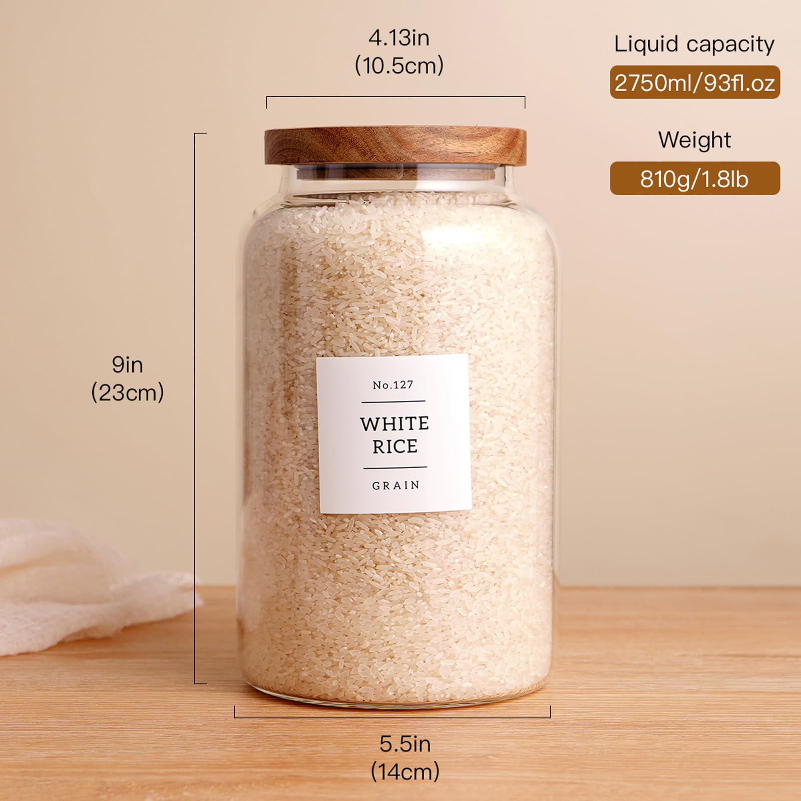 CZHQSMZ clear borosilicate glass shows contents at a glance.