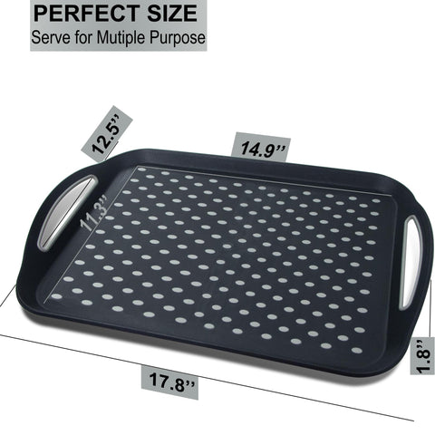 Czlizdyt tray bottom with zigzag grip stays in place on table.