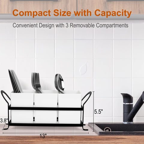 Czlizdyt three removable compartments for flexible utensil organization