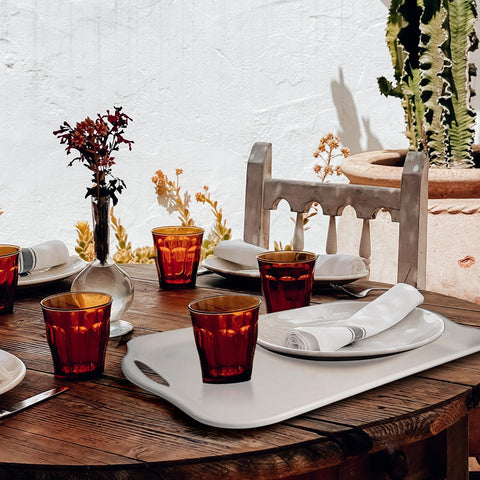 Czlizdyt dishwasher-safe melamine tray, easy cleanup after entertaining.