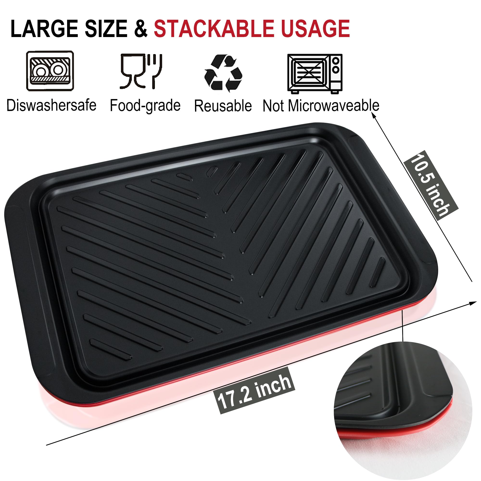 Czlizdyt melamine BPA-free tray highlighting safe, sturdy serving.