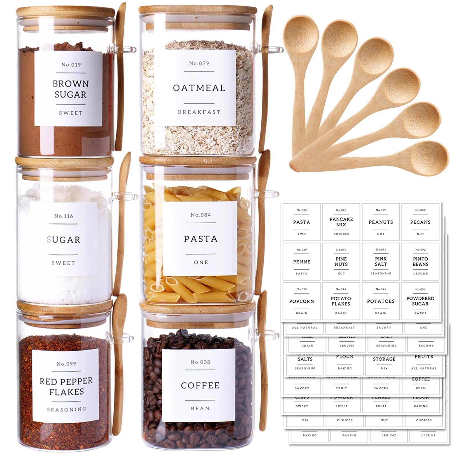 CZSZYGHBAO glass jar set with two sizes for pantry storage and freshness.
