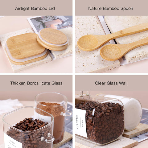 CZSZYGHBAO organizer set keeps coffee, tea, and sugar neatly sorted.