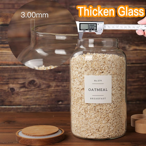 CZSZYGHBAO glass jar for cereals keeps grains visible and fresh.
