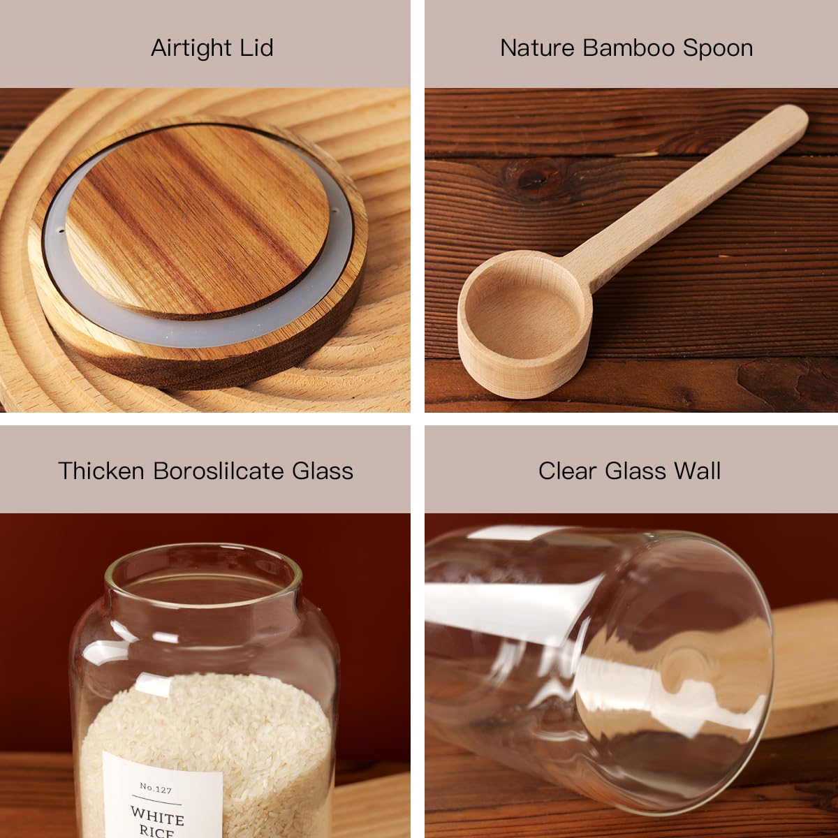 CZSZYGHBAO glass jar for flour and baking supplies.