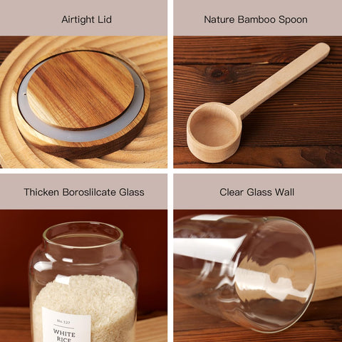 CZSZYGHBAO glass jar for flour and baking supplies.