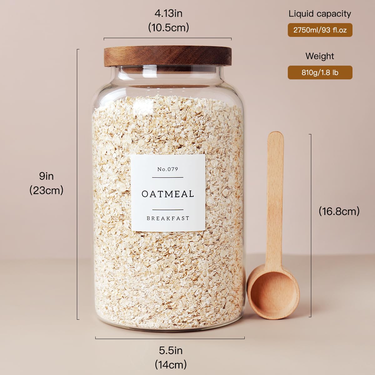 CZSZYGHBAO glass jar for spices with airtight lid preserves aroma.