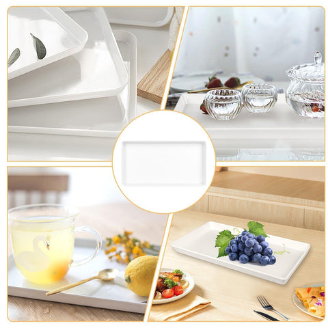 CZWESTC white melamine fruit tray, great for fruit platters and toppings