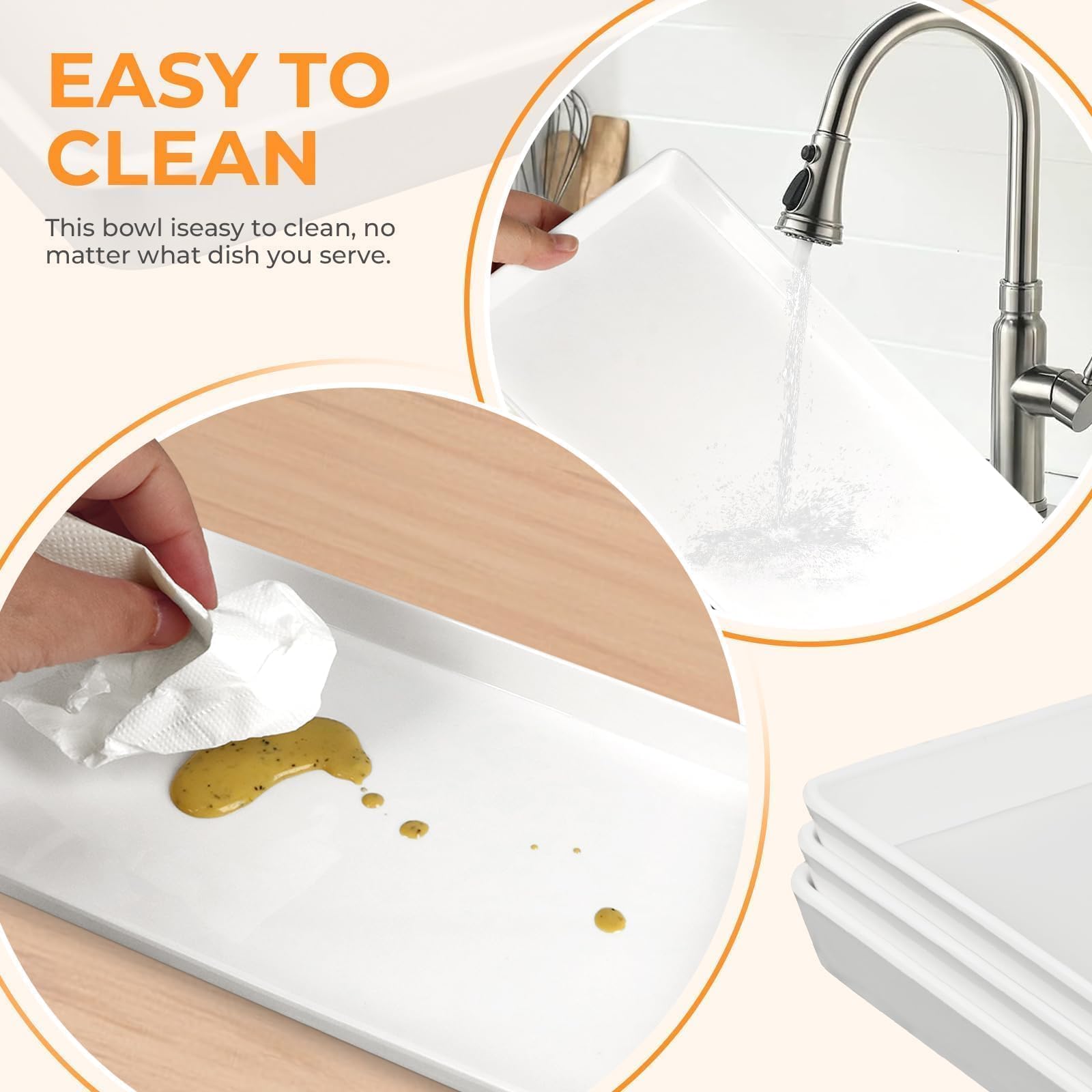 CZWESTC white melamine snack tray, perfect for chips and bites on a buffet