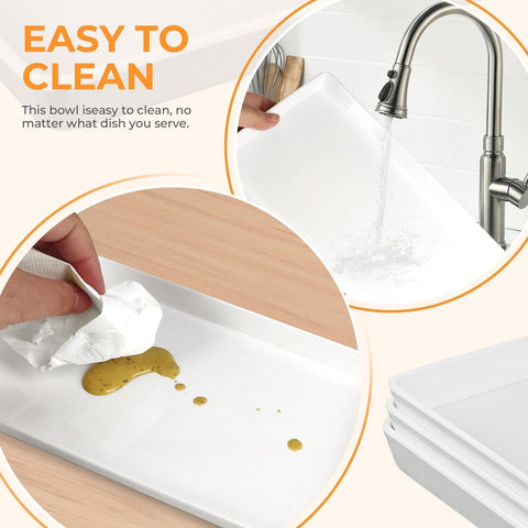 CZWESTC white melamine snack tray, perfect for chips and bites on a buffet