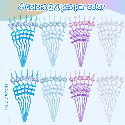 CZWXOXO snowflake patches add festive sparkle to straws for winter parties.