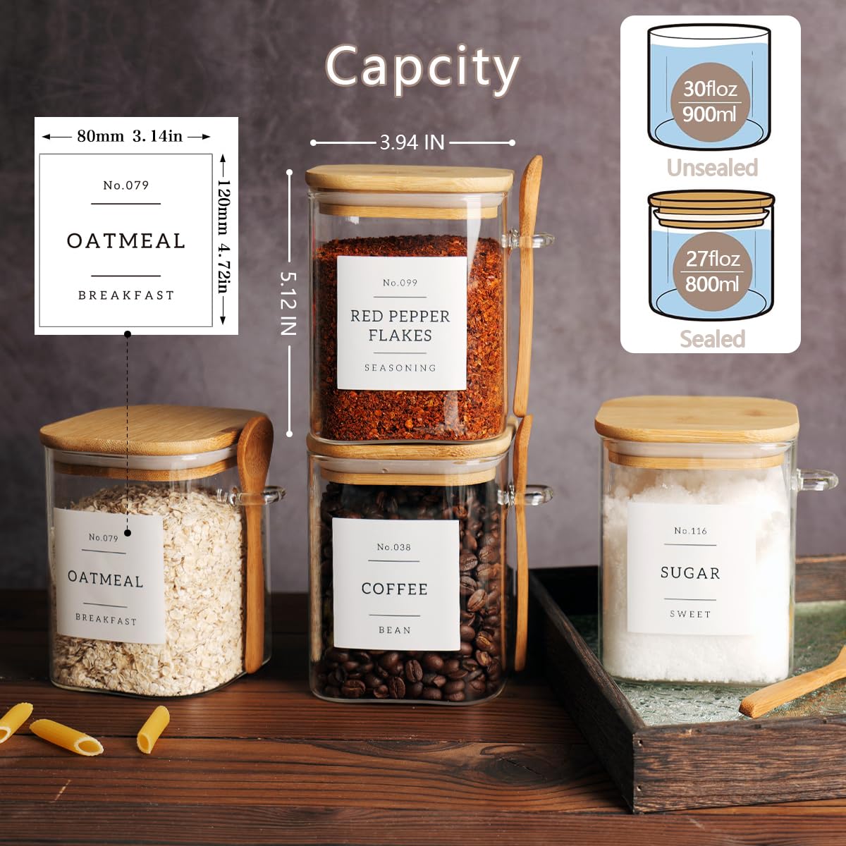 CZZGSM coffee storage jar keeps beans fresh with airtight seal.