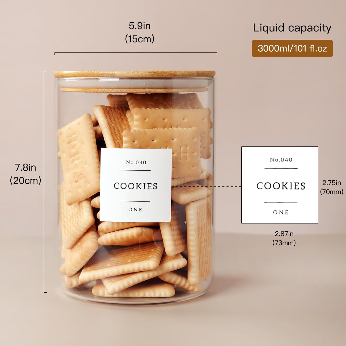 CZZGSM farmhouse-style canisters on a counter for chic storage.