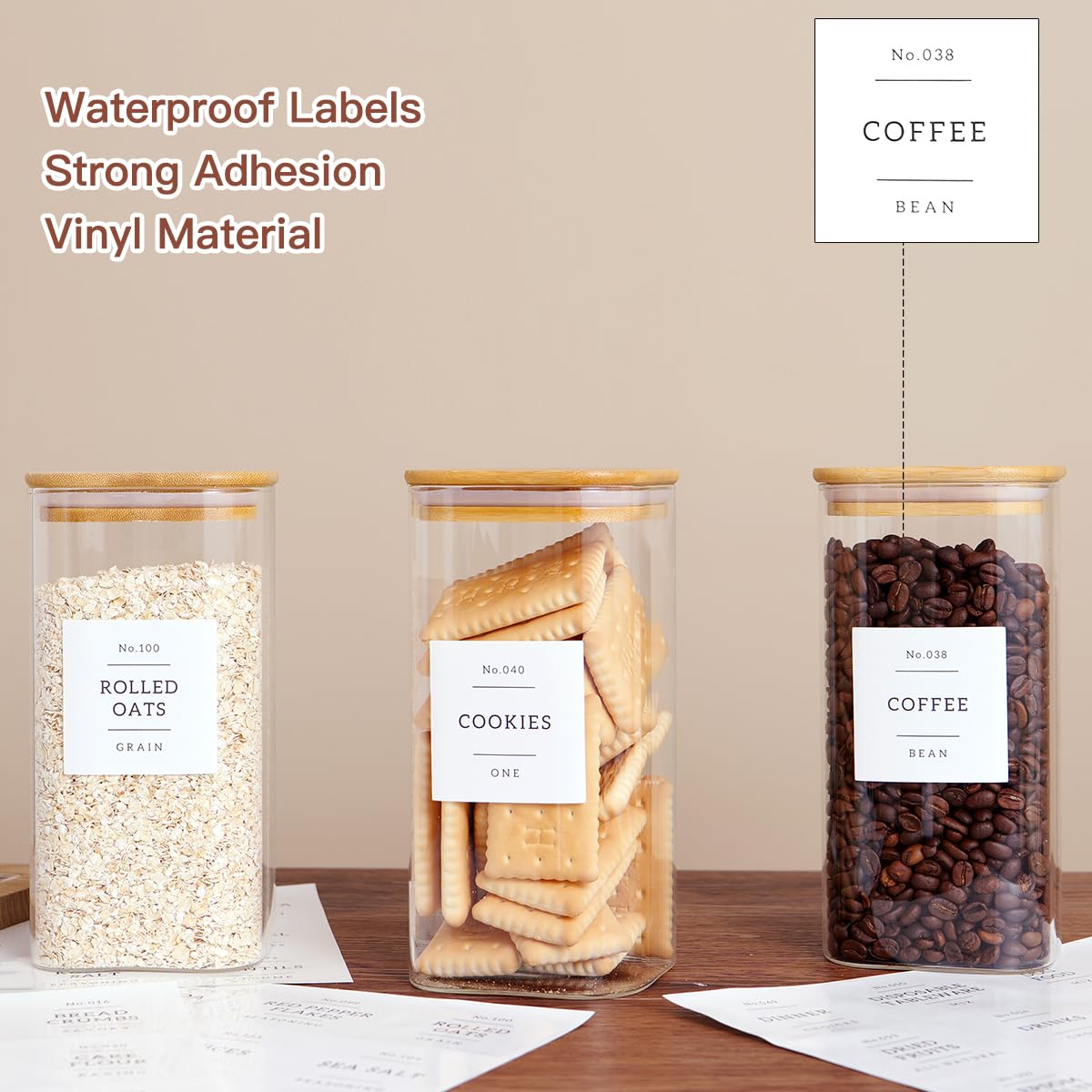 CZZGSM 132 pantry labels for easy organization