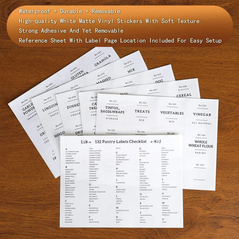 CZZGSM minimalist labels maintain clean aesthetic while organizing shelves.