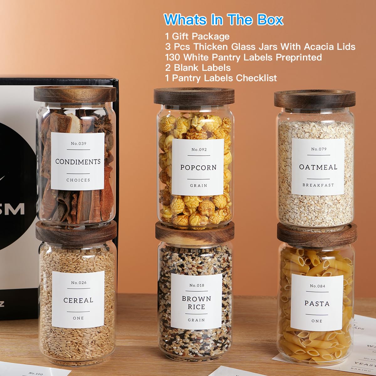 CZZGSM pantry labels 132 count help keep contents clearly categorized and easy to locate.