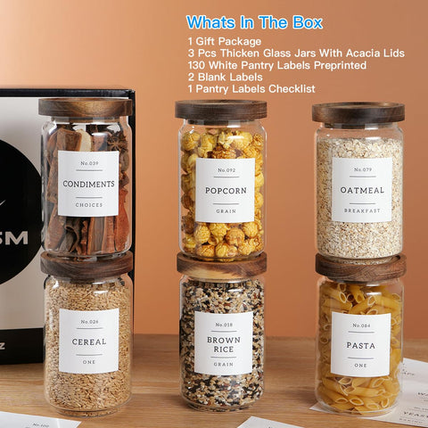 CZZGSM pantry labels 132 count help keep contents clearly categorized and easy to locate.