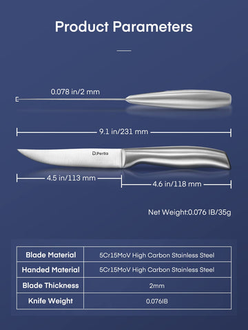 D.Perlla straight-edge blades ready for clean, precise cuts.