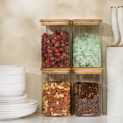 D2scrma coffee beans storage jar showcases clear visibility and freshness