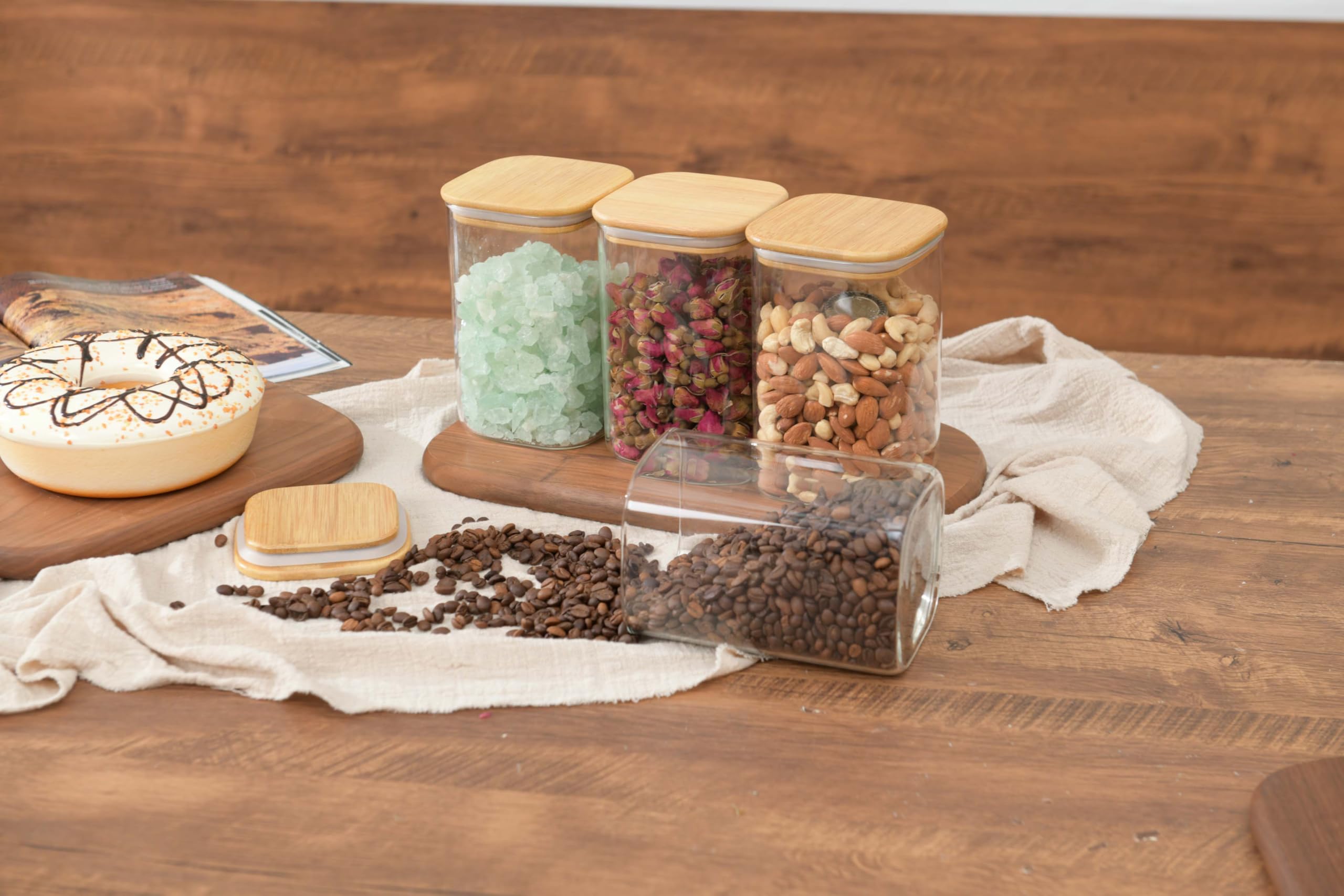 D2scrma pantry storage jar set for organized kitchen and shelves