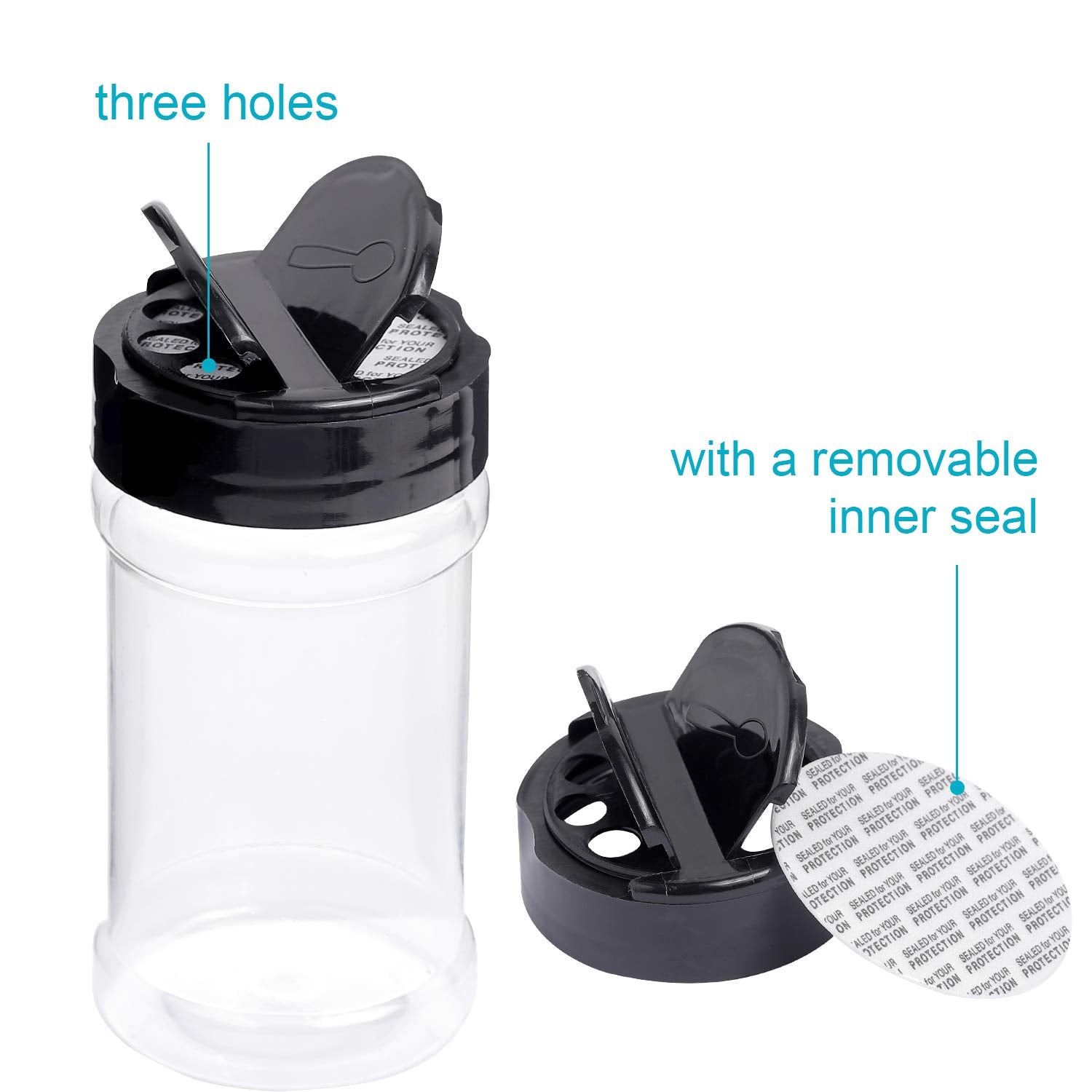 Dabacc dust-proof spice bottles with lids keep contents fresh
