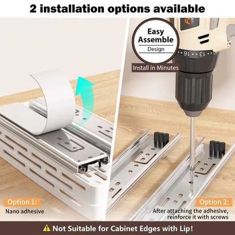 DABIGE metal frame with BPA free baskets ensures durable storage