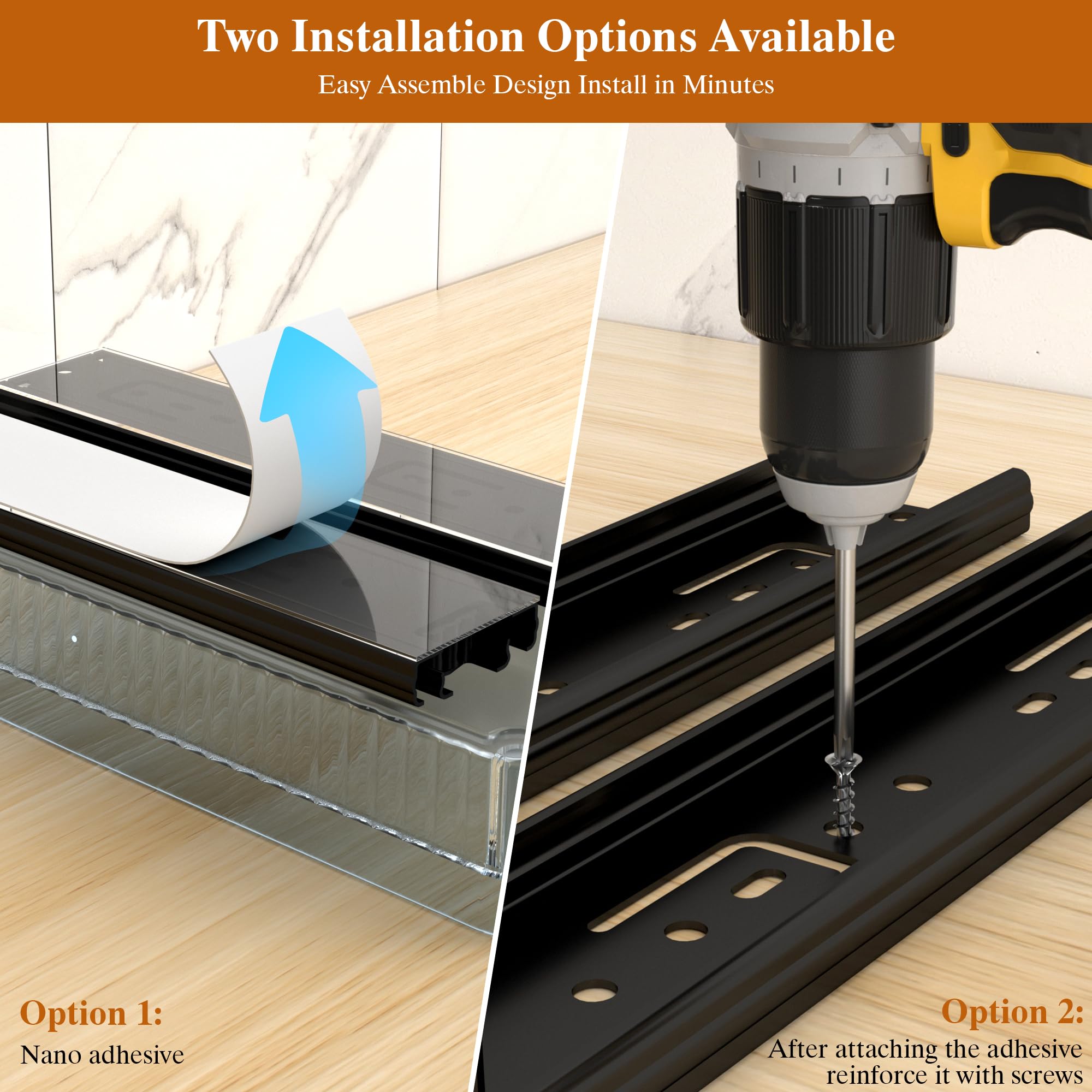 DABIGE spice rack assembly view showing setup steps