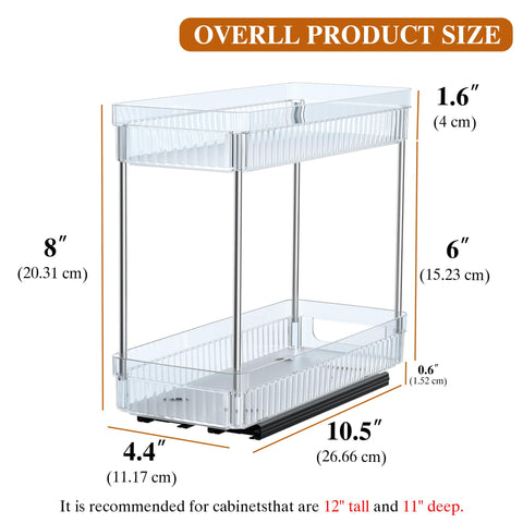 DABIGE transparent acrylic baskets displaying spices clearly